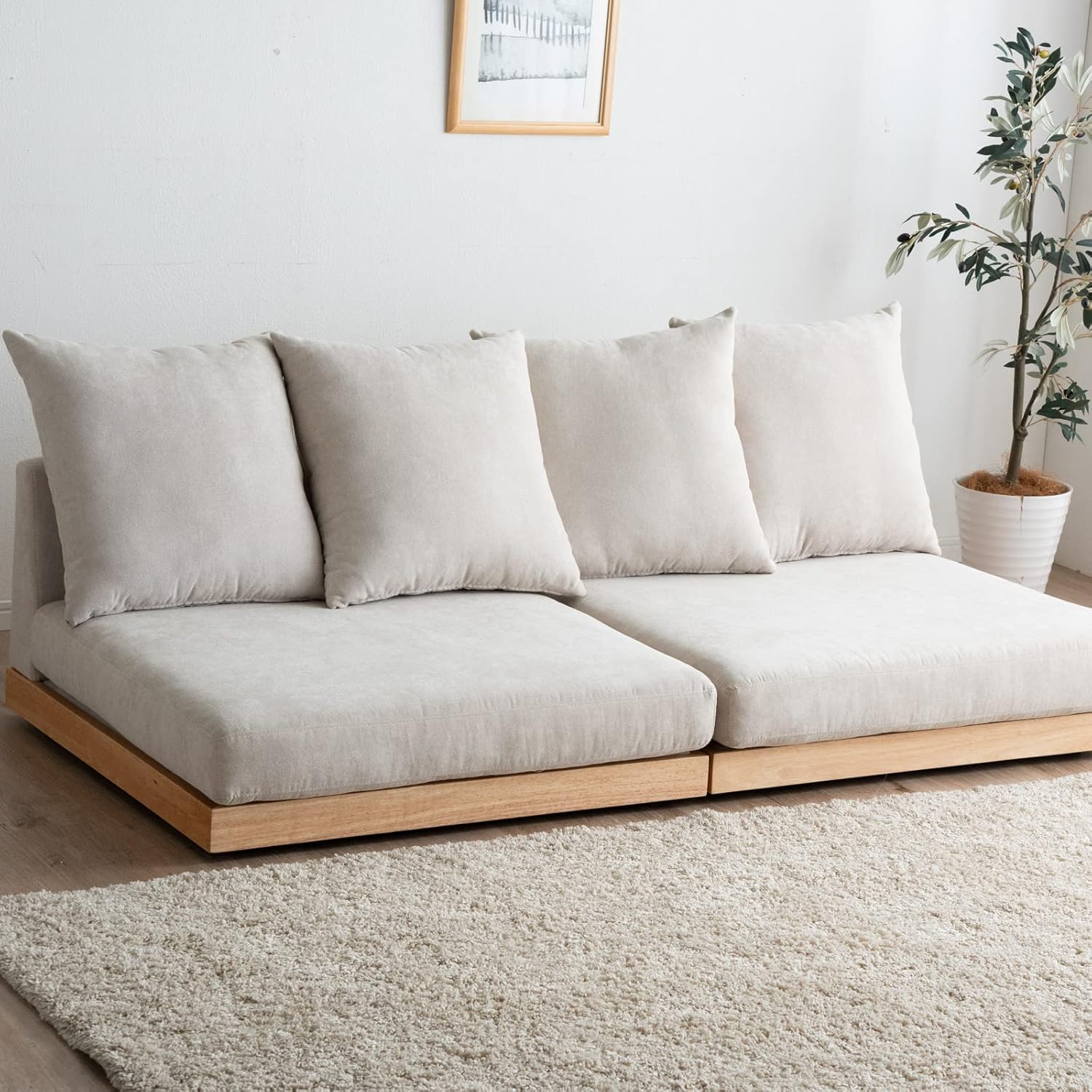 フロアソファ(2人掛け)グレージュ