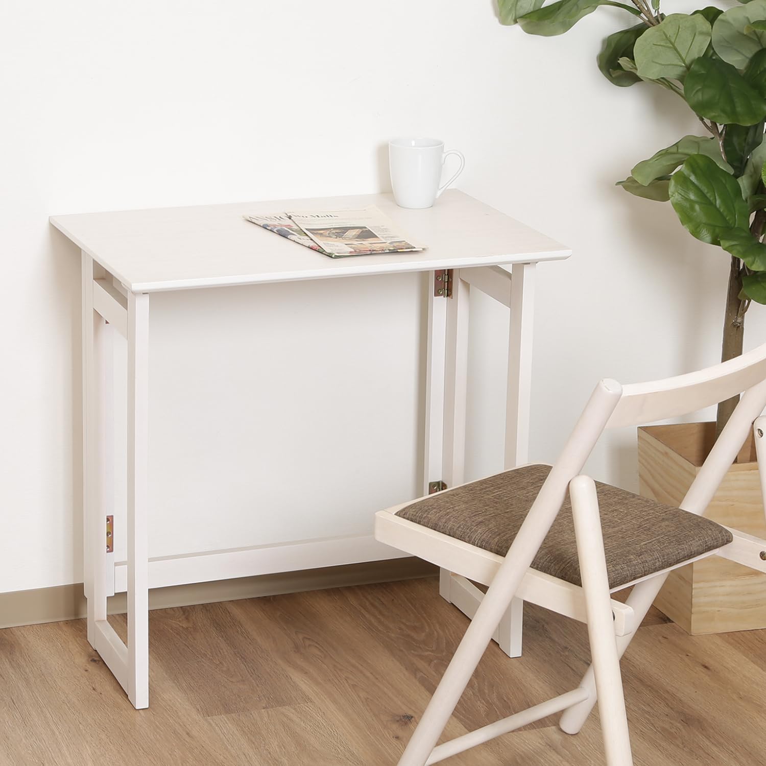 折りたたみデスクセット ホワイト