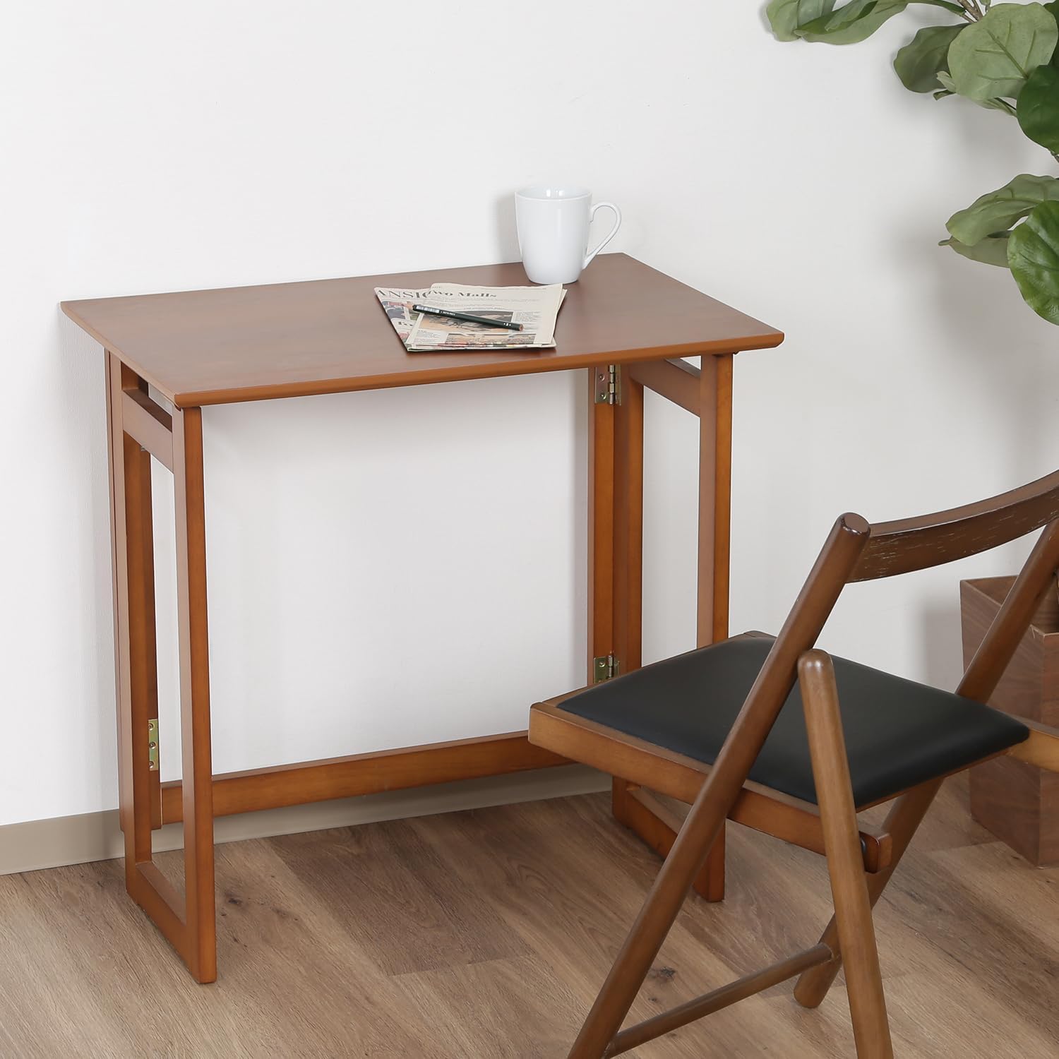 折りたたみデスクセット ブラウン