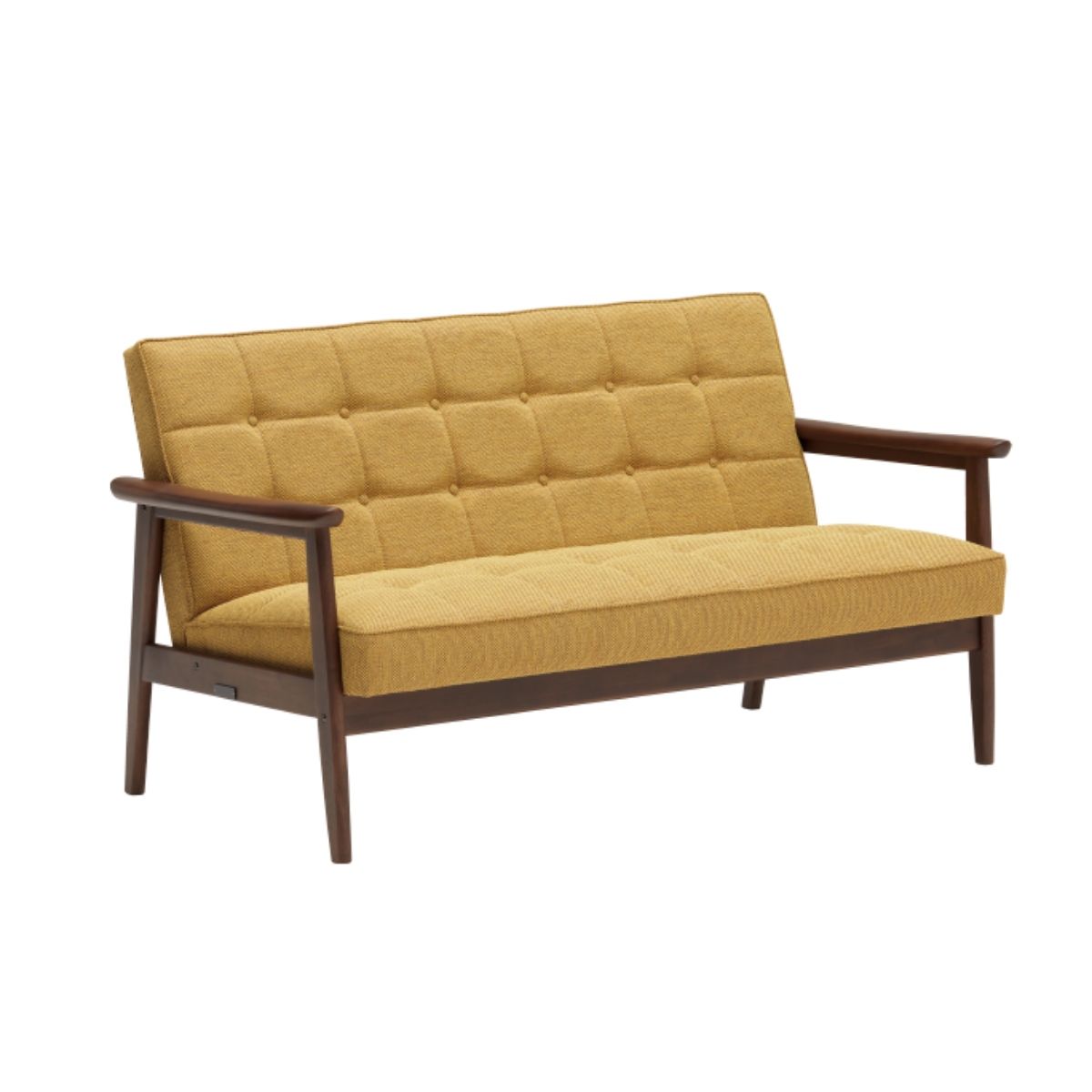 【カリモク60】Kチェア(2人掛け)マスタードイエロー