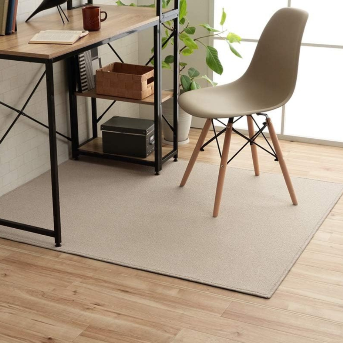 デスクカーペット(117×140cm)ナチュラル